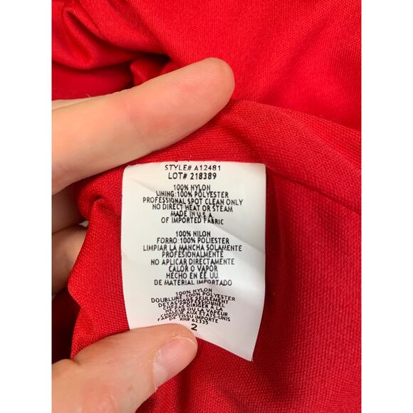 Betsy & Adam Square Neck Lace Overlay Sheath Dress - Picture 10 of 10